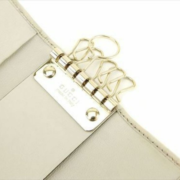 Authentic Used Gucci Key case Key holder Guccissima Beige leather Woman - Picture 6 of 8